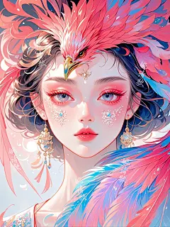 凤女翩跹舞九霄，华裳飘袂韵如潮。灵眸璀璨星辰耀，一曲清歌动碧霄。#用插画表现情绪 #国风插画 #小说插画 #古风美女 #古风插画 #古风少女 #古风人物 #十字绣图纸设计#手机壳贴纸 - 小红书