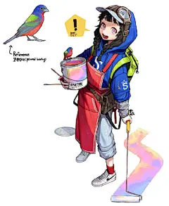来自插画师 Rinotuna 拟人绘画作品 ​​​​