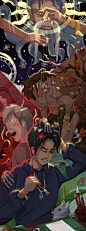 插画《春夏秋冬》
规格：1080x2600
无注释，慢客欣赏，速者去是。