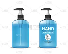 Alcohol sanitizer gel bottle, template collections