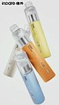 three different types of electric toothbrushes in various colors and sizes, with the words indiree written on them