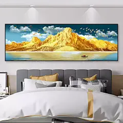 卧室床头装饰画自粘墙贴纸画酒店宾馆客厅房间沙发背景墙壁纸贴画-tmall.com天猫