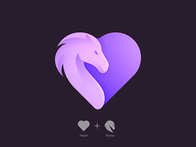Heart + Horse Logo y...