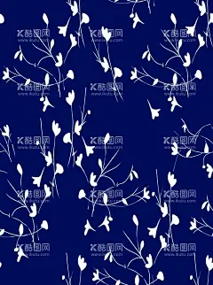碎花  - 源文件下载【酷图网】碎花,大花,乱花,手绘花,蓝底花,白花