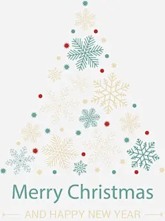 手绘雪花圣诞树高清素材 平面电商 创意素材 png素材