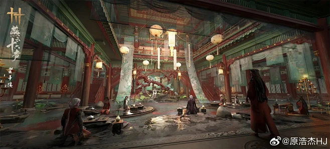 《燕云十六声》醉花阴原画设计～云华楼 -...