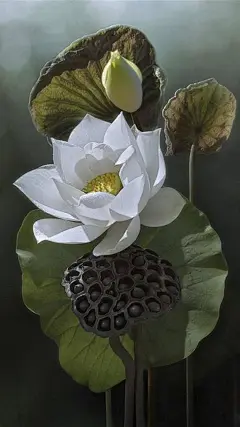 唯美白莲花