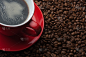 咖啡杯,烤咖啡豆,褐色,芳香的,水平画幅,咖啡,无人,热饮,浓咖啡,干的