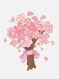 粉色的樱花捧花插画图片大小3024x4032px 图片尺寸2.28 MB 来自PNG搜索网 pngss.com 免费免扣png素材下载！粉色的樱花#花朵插画#卡通插画#捧花插画#鲜花插画#樱花插画#装饰图案#