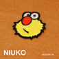 NIUKO 布贴 精致卡通可爱红鼻子黄色毛球表情儿童DIY破洞贴布标贴-淘宝网