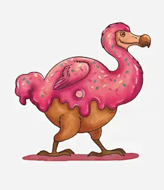 甜甜圈小鸟矢量图免抠素材 卡通 设计图片 页面网页 平面电商 创意素材 png素材