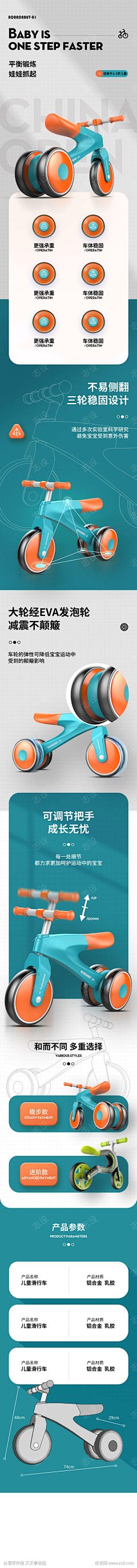 Zhb0118采集到儿童车详情页