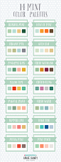 14 Mint Color Palettes | Angie Sandy Design + Illustration #colorpalette #mint #color