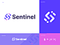 S + Coding  (Sentinel Logo) branding logo mark tech logo modern logo logo symbol logo design app logo coding logo s logo apps logo conceptual logo