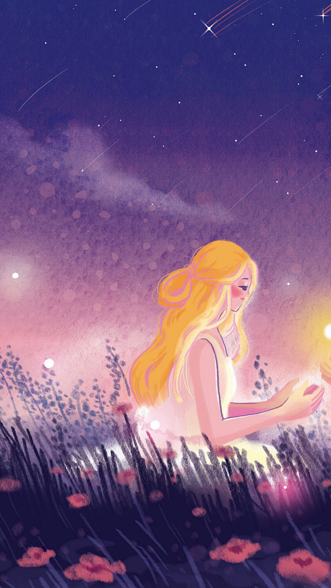 情侣动漫插画水彩头像壁纸唯美二次元