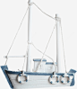 蓝色手工海船高清素材 页面网页 平面电商 创意素材 png素材