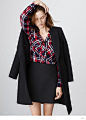 Zara woman November 2014 Look ... | Amanda时尚笔记   格纹衬衫搭配黑色套装  简约办公室ol风格