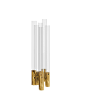 Burj Wall Lamp | LUXXU Modern Lamps : This wall fixture fully made of gold plated brass transmits elegance and sophistication. With delicate handmade glass tubes, this piece brings to every space a magical sensation