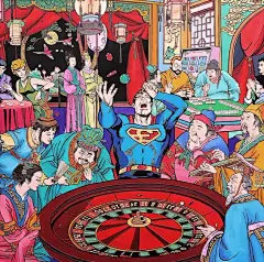 画风太美！当超人遇上了孙悟空 在这些插画中超级英雄来到“大观园” - Mtime时光网