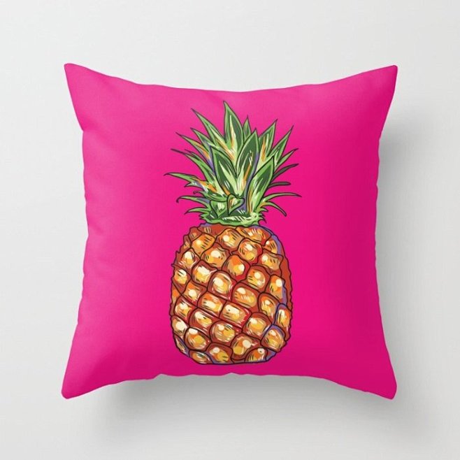 Throw Pillow , Pinea...