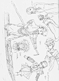 #绘画学习# 一组动漫人物大神手稿合集，超... 来自Sai大师 - 微博