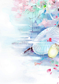 【古风底图无人】@和色#仅整理#侵删#
那年三月小雨润长街，你我执手于烟雨深处，看杏花绽放粉韵，聆听笛声悠扬，静享美好时光。