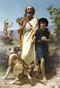 William Adolphe Bouguereau - Homer and his Guide - 1874