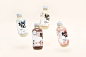 Boci Tej - Milk Packaging : The Boci Tej is a four piece product line of school breakfast milks. The compact packaging makes it possible to become a part of school or work snack, due to the label which is removable and foldable. It contains enough milk to