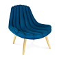 Chairs - Brigitte Navy Lounge Chair