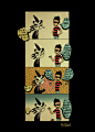 PunkLee  的插画 熊猫朋克四格漫画078