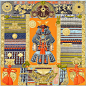 90X90厘米方巾 Hermès | Parures de Samouraïs爱马仕 丝巾设计 图案设计 配色 构图