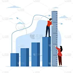 改进或业务增长概念、业务基准衡量、知识、绩效指标、评估成功的主要业绩指标、商人和妇女帮助使用测量磁带