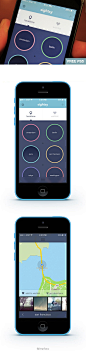 Free iOS7 app PSD - Sightsy