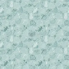 食品的背景。蔬菜水果无缝模式。手绘的新鲜水果和蔬菜。矢量插图。