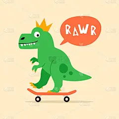 dinosaurus卡通插图