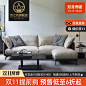 北欧简约布艺沙发小户型现代免洗科技布直排三人位客厅沙发组合-tmall.com天猫