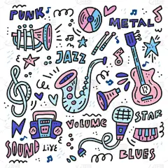 Music doodle illustration