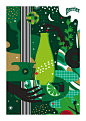 bottle bottle design ILLUSTRATION  Packaging packaging design perrier Perrier Illustration  water water illustration  water packaging