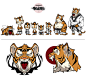 Taekwondo TIGERS : I receive a request that making ​​tiger character.the company did not use.But I like my Taekwondo Tiger. So I personally was working.