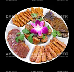 熟食拼盘  - 源文件下载【酷图网】熟食图,高清分层图,海报用图,单页设计用图,广告设计,海报设计,PS分层