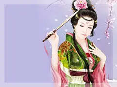 古风手绘美人  言情  柳青眉/绘