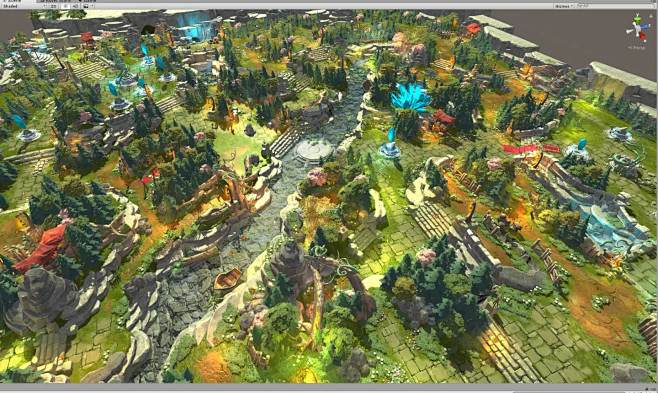 Unity3D MOBA对战地图场景资源...