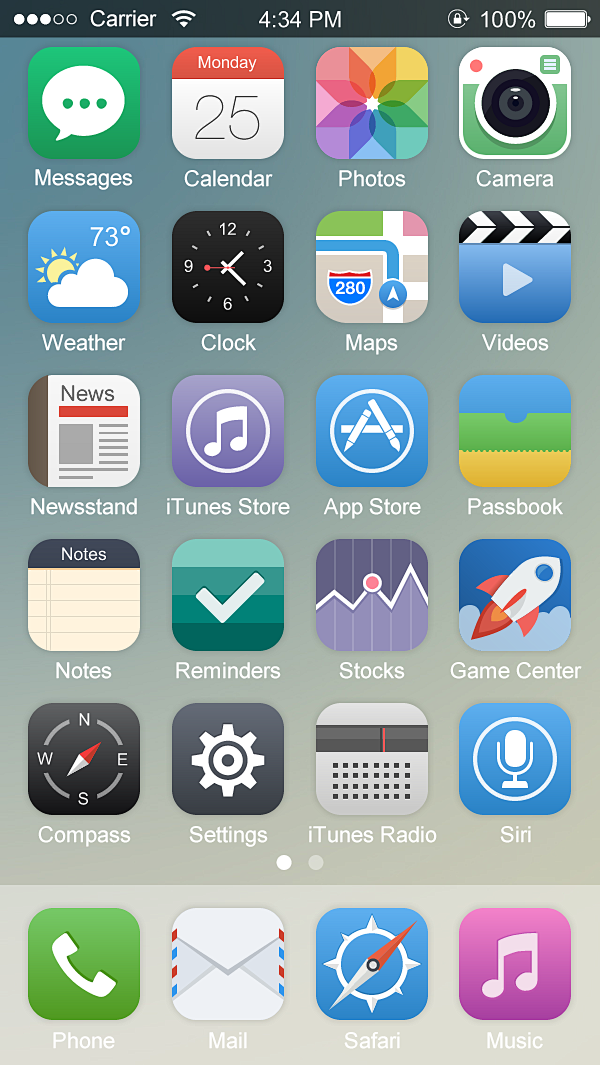 iOS 7 Icons Redesign...