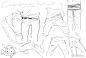 【#绘画素材#】裤子褶皱画法参考 ​​​​