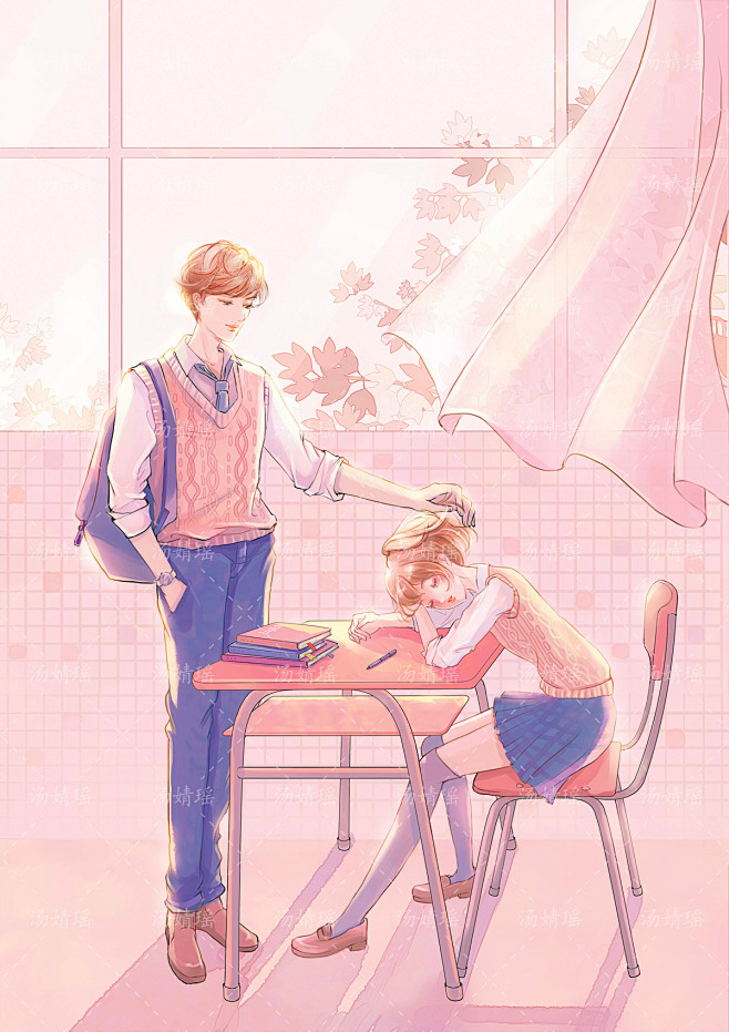 放学后_汤婧瑶__插画师作品_涂鸦王国g...