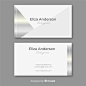 Silver business card | Free Vector