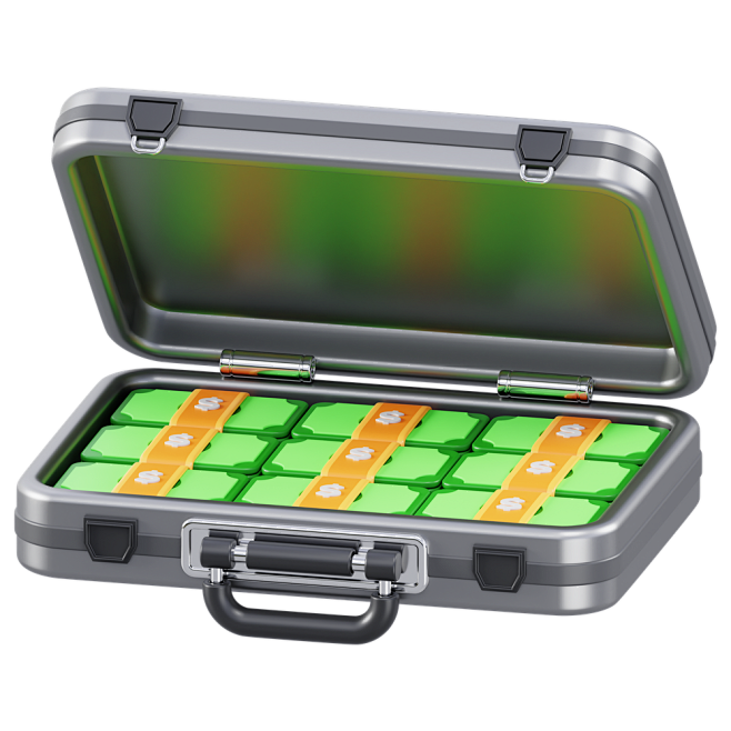 Suitcase 3D Icon - F...