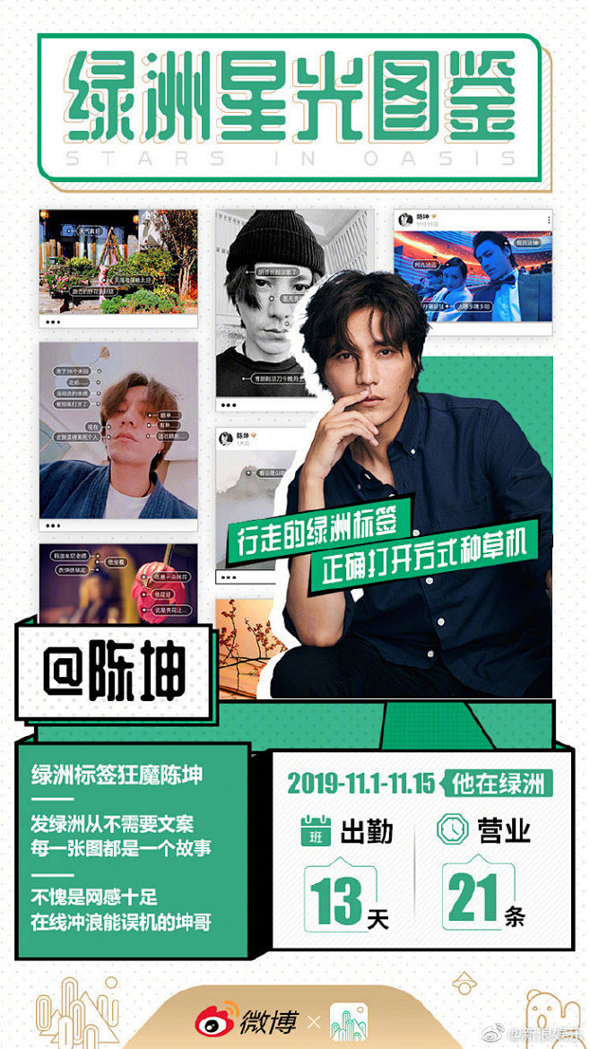 #绿洲星光图鉴#2019年第一期新鲜出炉...