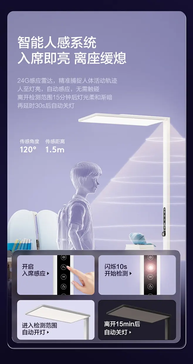 【松下松下大路灯】松下（Panasonic）立式护眼灯全光谱护眼学习灯雷达感应智能大路灯 HHTZ8001【行情 报价 价格 评测】-京东雷达 ...