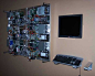 Wall-mounted Six PC Custom Render-Farm - SlashGear: 